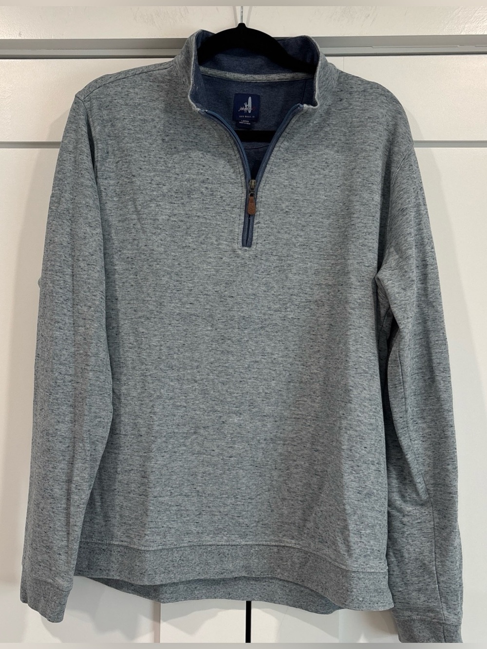 Johnnie-O Sully Quarter Zip Pullover Men's Large Helious Blue Sweater